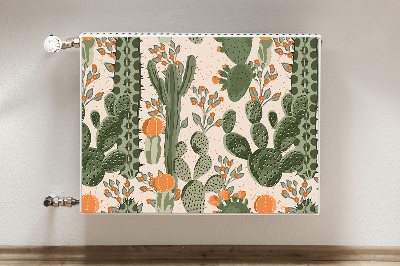 Magnetische mat voor de radiator Oranje cactus