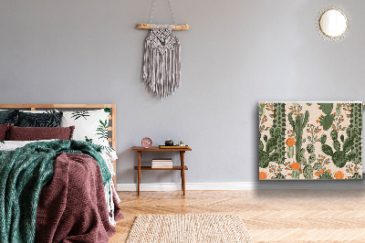 Magnetische mat voor de radiator Oranje cactus