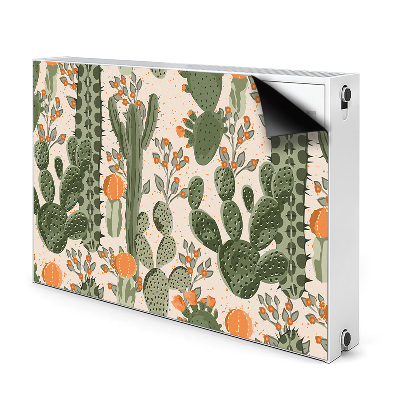 Magnetische mat voor de radiator Oranje cactus