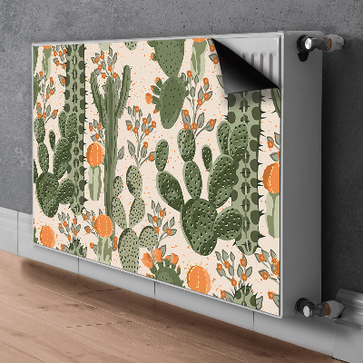 Magnetische mat voor de radiator Oranje cactus