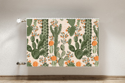 Magnetische mat voor de radiator Oranje cactus