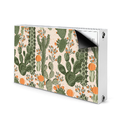 Magnetische mat voor de radiator Oranje cactus