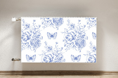 Magnetische mat voor de radiator Vlinders en bloemen