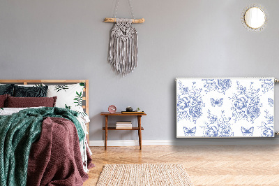Magnetische mat voor de radiator Vlinders en bloemen