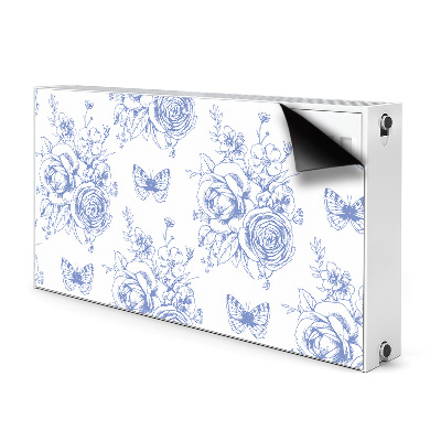 Magnetische mat voor de radiator Vlinders en bloemen