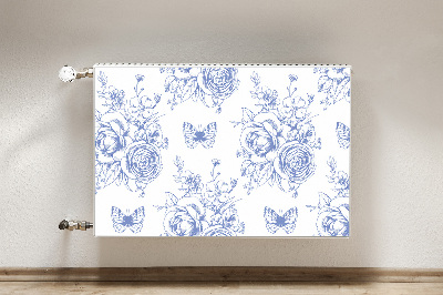 Magnetische mat voor de radiator Vlinders en bloemen
