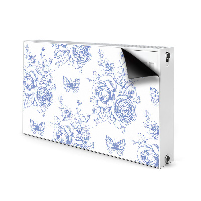 Magnetische mat voor de radiator Vlinders en bloemen