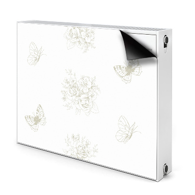 Magnetische mat voor de radiator Vlinders en bloemen