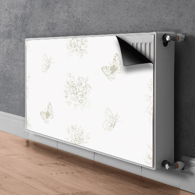 Magnetische mat voor de radiator Vlinders en bloemen