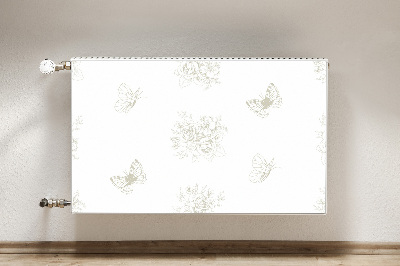 Magnetische mat voor de radiator Vlinders en bloemen