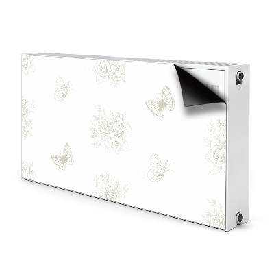 Magnetische mat voor de radiator Vlinders en bloemen