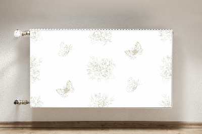 Magnetische mat voor de radiator Vlinders en bloemen