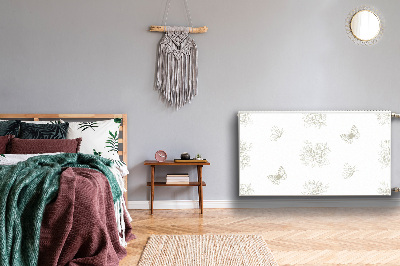 Magnetische mat voor de radiator Vlinders en bloemen