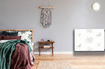 Magnetische mat voor de radiator Vlinders en bloemen