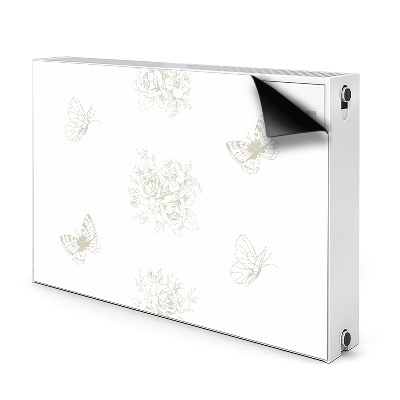 Magnetische mat voor de radiator Vlinders en bloemen