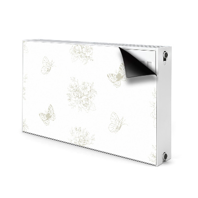Magnetische mat voor de radiator Vlinders en bloemen