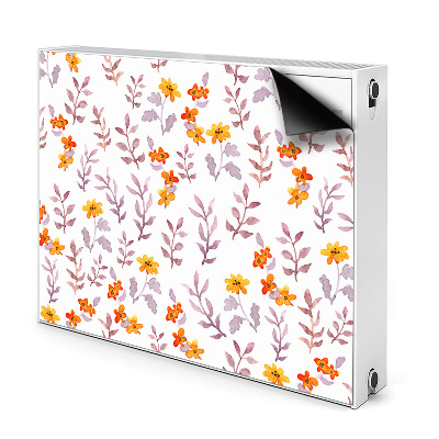 Magnetische mat voor de radiator Geschilderde bloemen