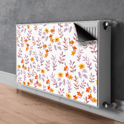 Magnetische mat voor de radiator Geschilderde bloemen