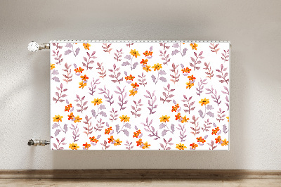 Magnetische mat voor de radiator Geschilderde bloemen