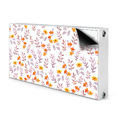 Magnetische mat voor de radiator Geschilderde bloemen