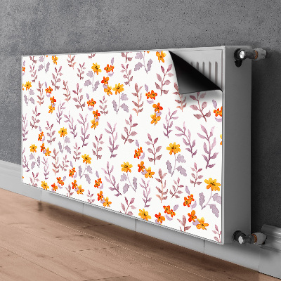 Magnetische mat voor de radiator Geschilderde bloemen