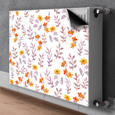 Magnetische mat voor de radiator Geschilderde bloemen