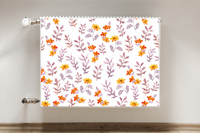 Magnetische mat voor de radiator Geschilderde bloemen