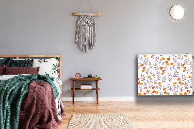 Magnetische mat voor de radiator Geschilderde bloemen