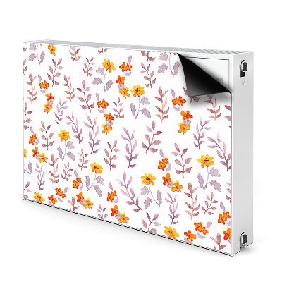 Magnetische mat voor de radiator Geschilderde bloemen