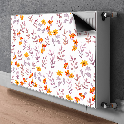 Magnetische mat voor de radiator Geschilderde bloemen