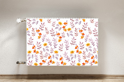 Magnetische mat voor de radiator Geschilderde bloemen