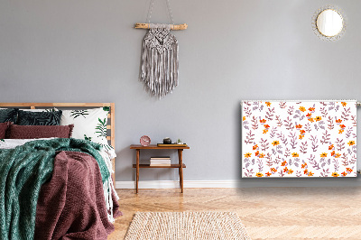 Magnetische mat voor de radiator Geschilderde bloemen