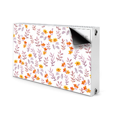 Magnetische mat voor de radiator Geschilderde bloemen