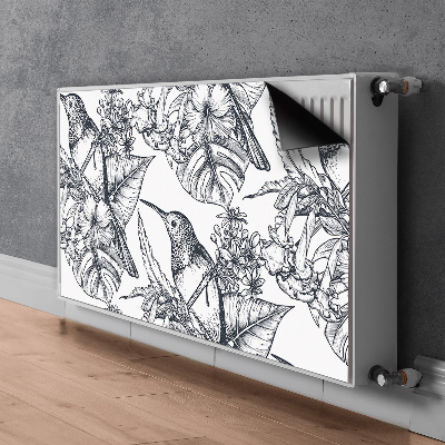 Magnetische radiatormat Getrokken vogels