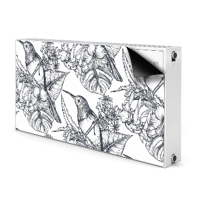 Magnetische radiatormat Getrokken vogels