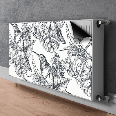 Magnetische radiatormat Getrokken vogels