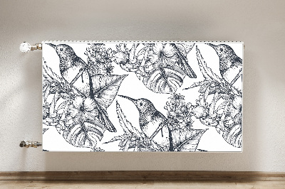 Magnetische radiatormat Getrokken vogels