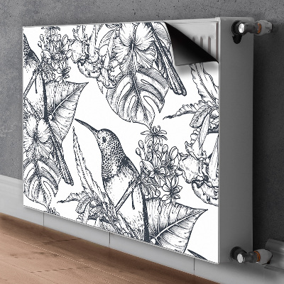 Magnetische radiatormat Getrokken vogels