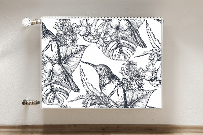 Magnetische radiatormat Getrokken vogels
