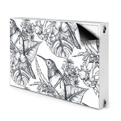 Magnetische radiatormat Getrokken vogels