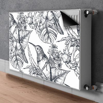 Magnetische radiatormat Getrokken vogels