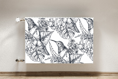 Magnetische radiatormat Getrokken vogels