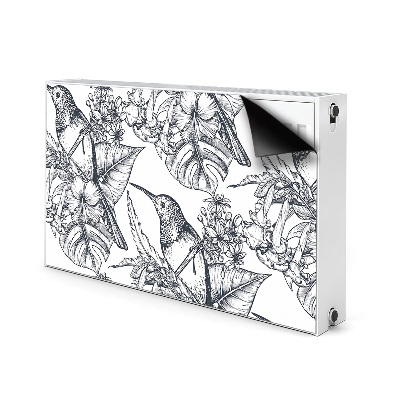 Magnetische radiatormat Getrokken vogels
