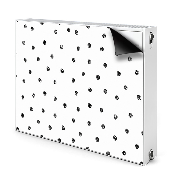 Decoratieve radiatormat Zwarte punten