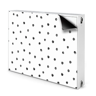 Decoratieve radiatormat Zwarte punten