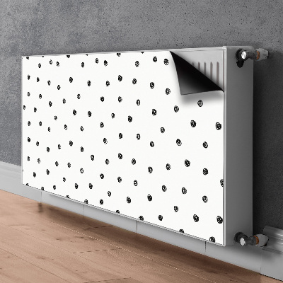 Decoratieve radiatormat Zwarte punten