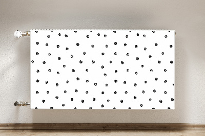 Decoratieve radiatormat Zwarte punten