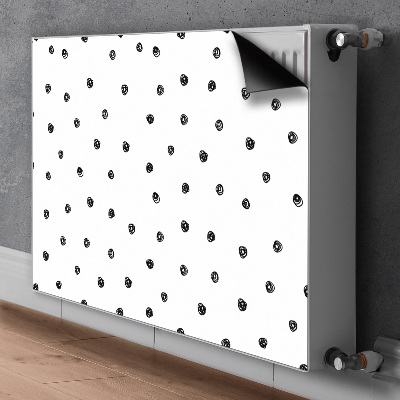 Decoratieve radiatormat Zwarte punten
