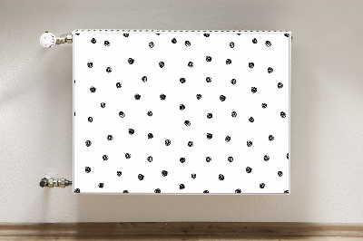 Decoratieve radiatormat Zwarte punten