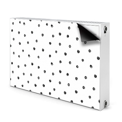Decoratieve radiatormat Zwarte punten